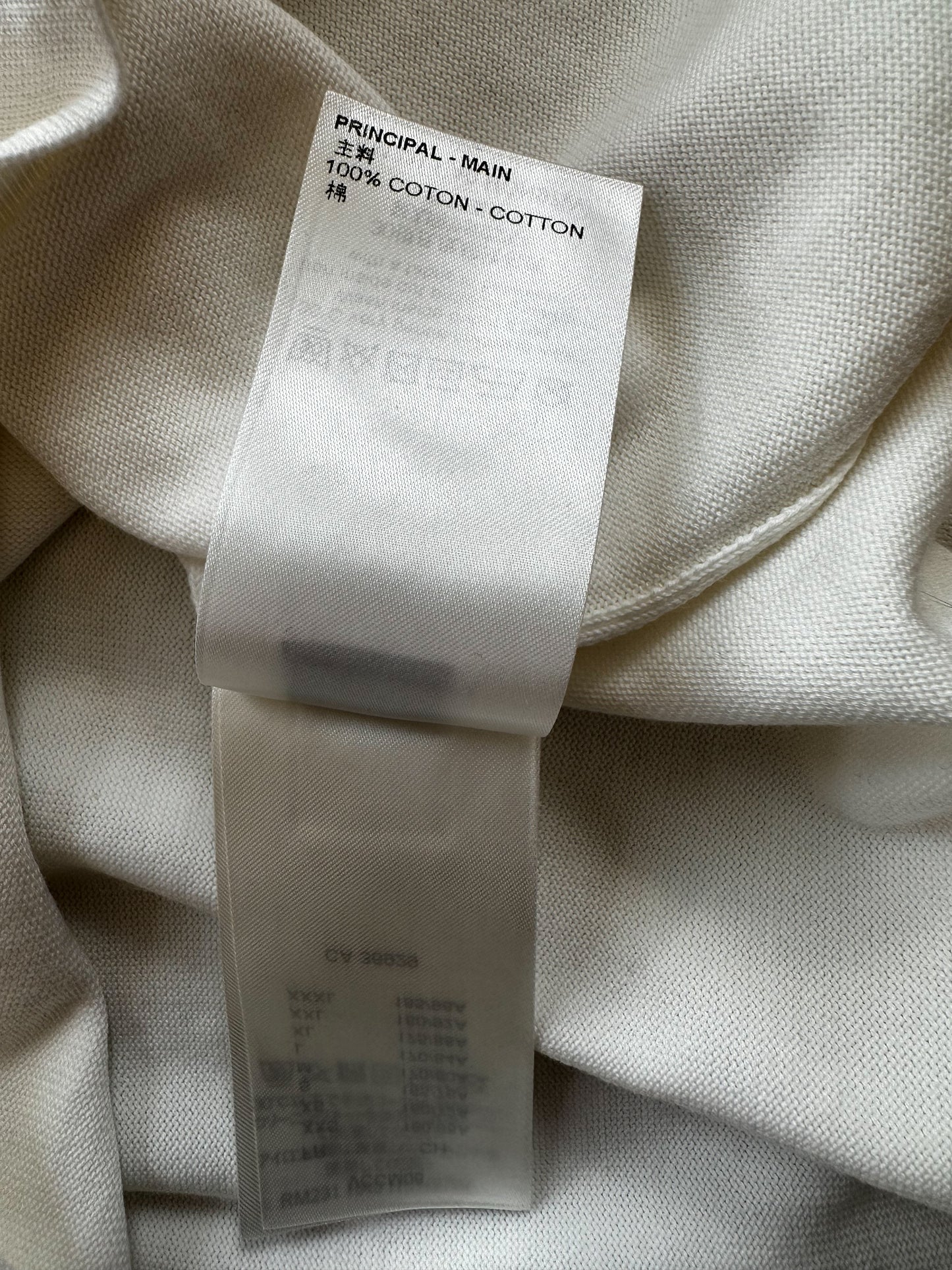 Louis Vuitton White Multicolor Logos Intarsia T-Shirt
