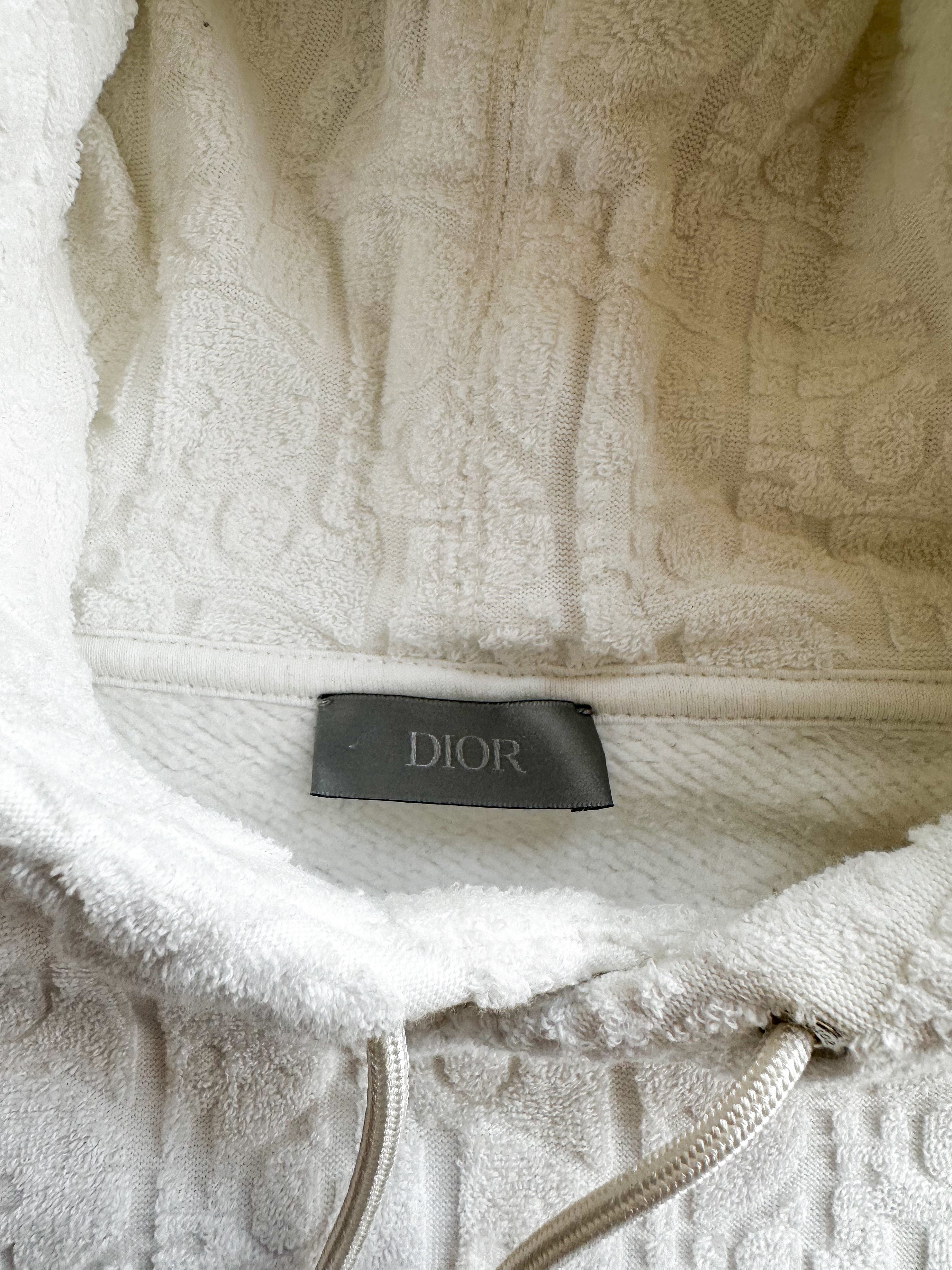 Dior oblique hoodie white sale