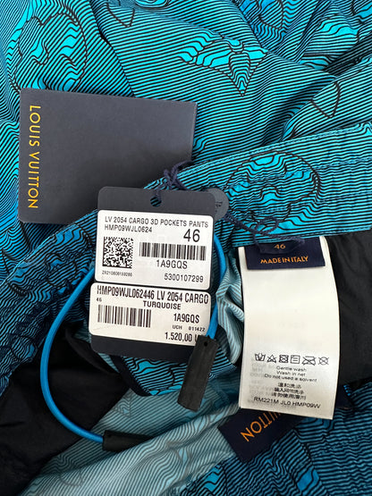 Louis Vuitton Blue 2054 Monogram Cargo Pants