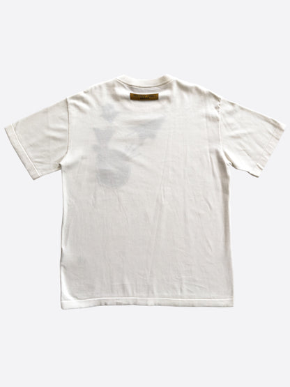 Louis Vuitton White Multicolor Logos Intarsia T-Shirt