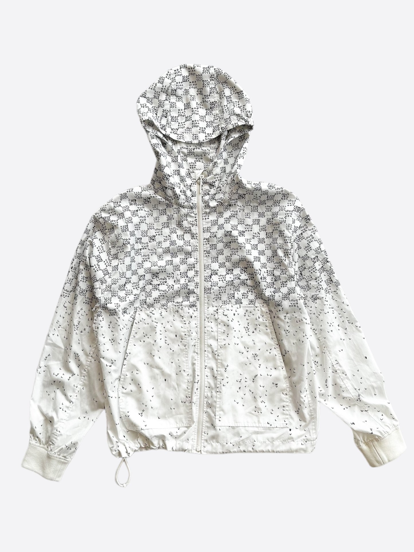 Louis Vuitton White LV Spread Damier Windbreaker