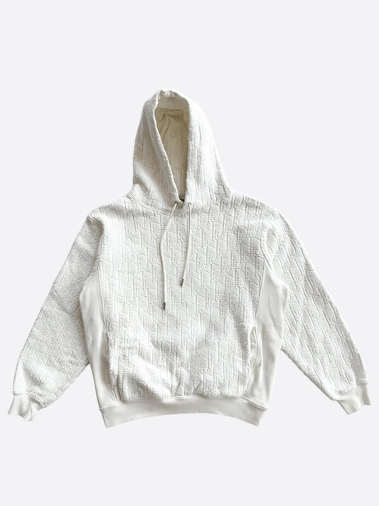 Dior White Oblique Towel Hoodie