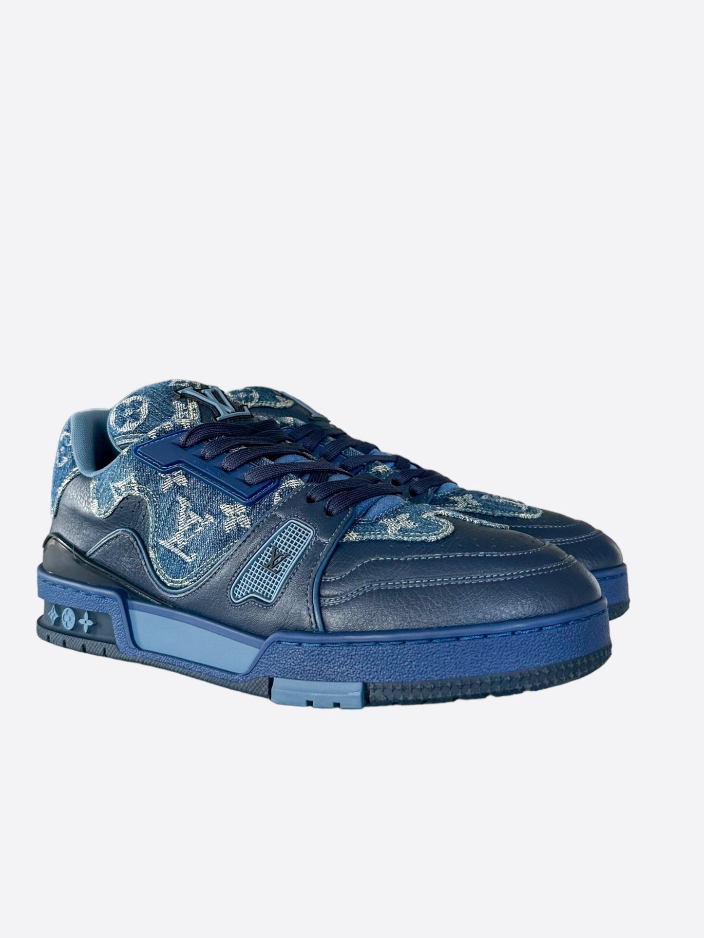 Louis Vuitton Nigo Blue Denim Monogram Trainers