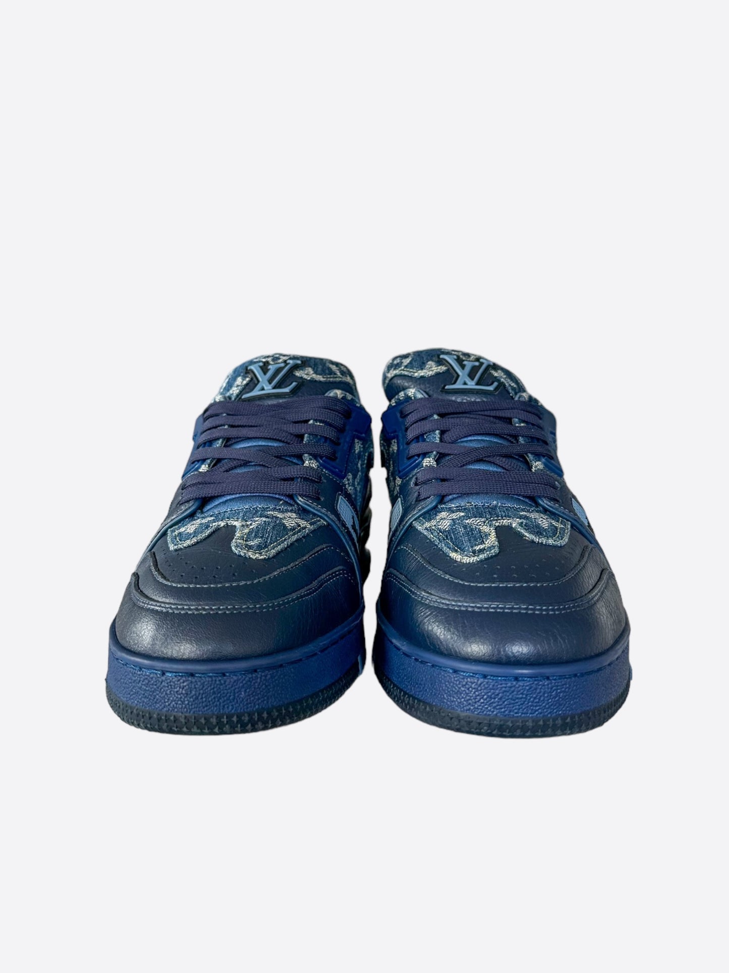 Louis Vuitton Nigo Blue Denim Monogram Trainers