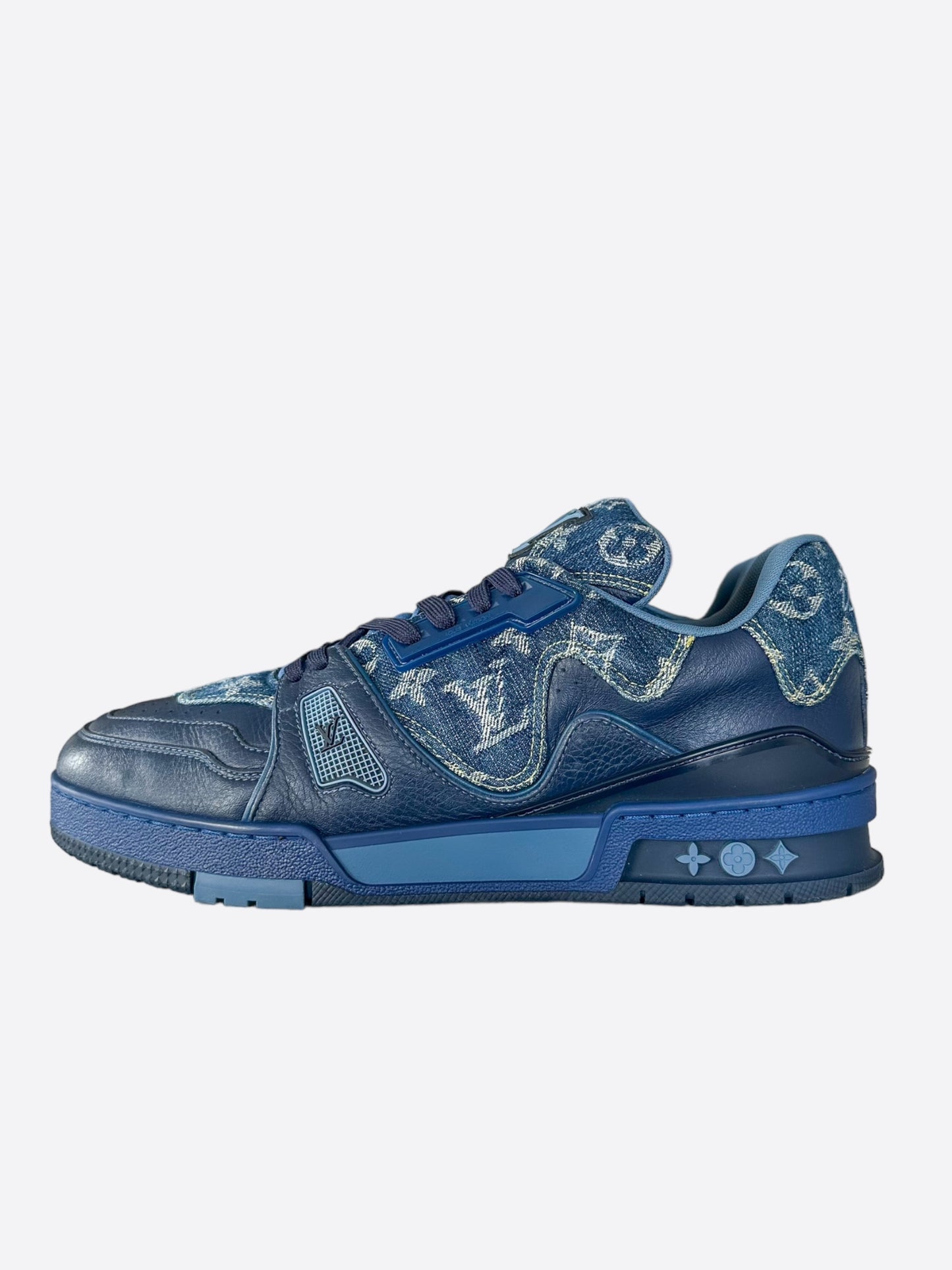 Louis Vuitton Nigo Blue Denim Monogram Trainers