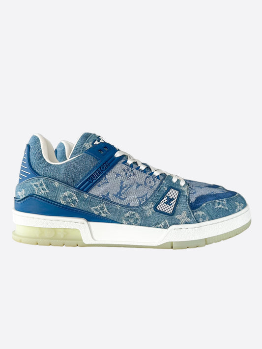 Louis Vuitton Blue Monogram Denim Trainers