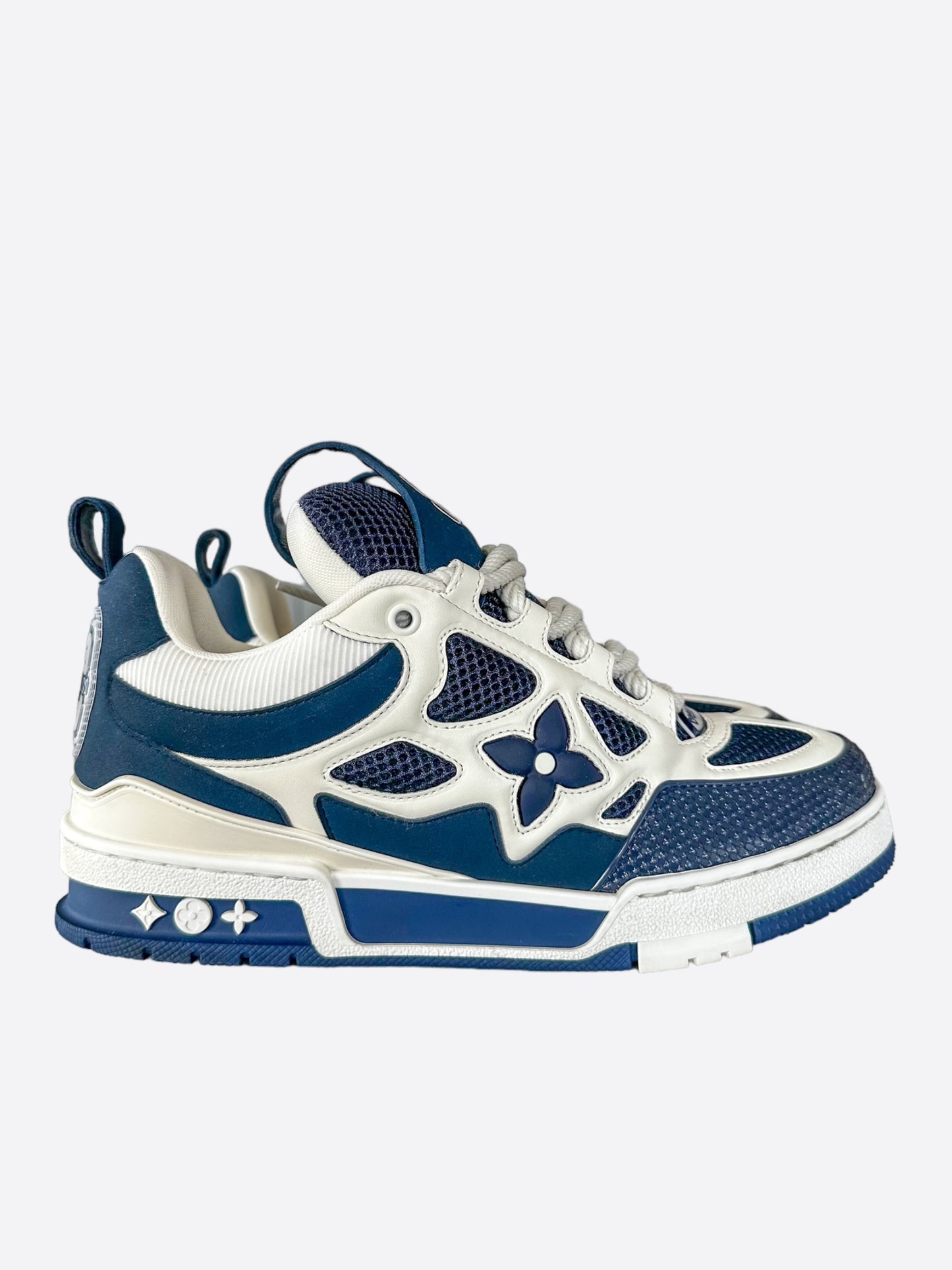 Louis Vuitton Navy & White Skate Trainers