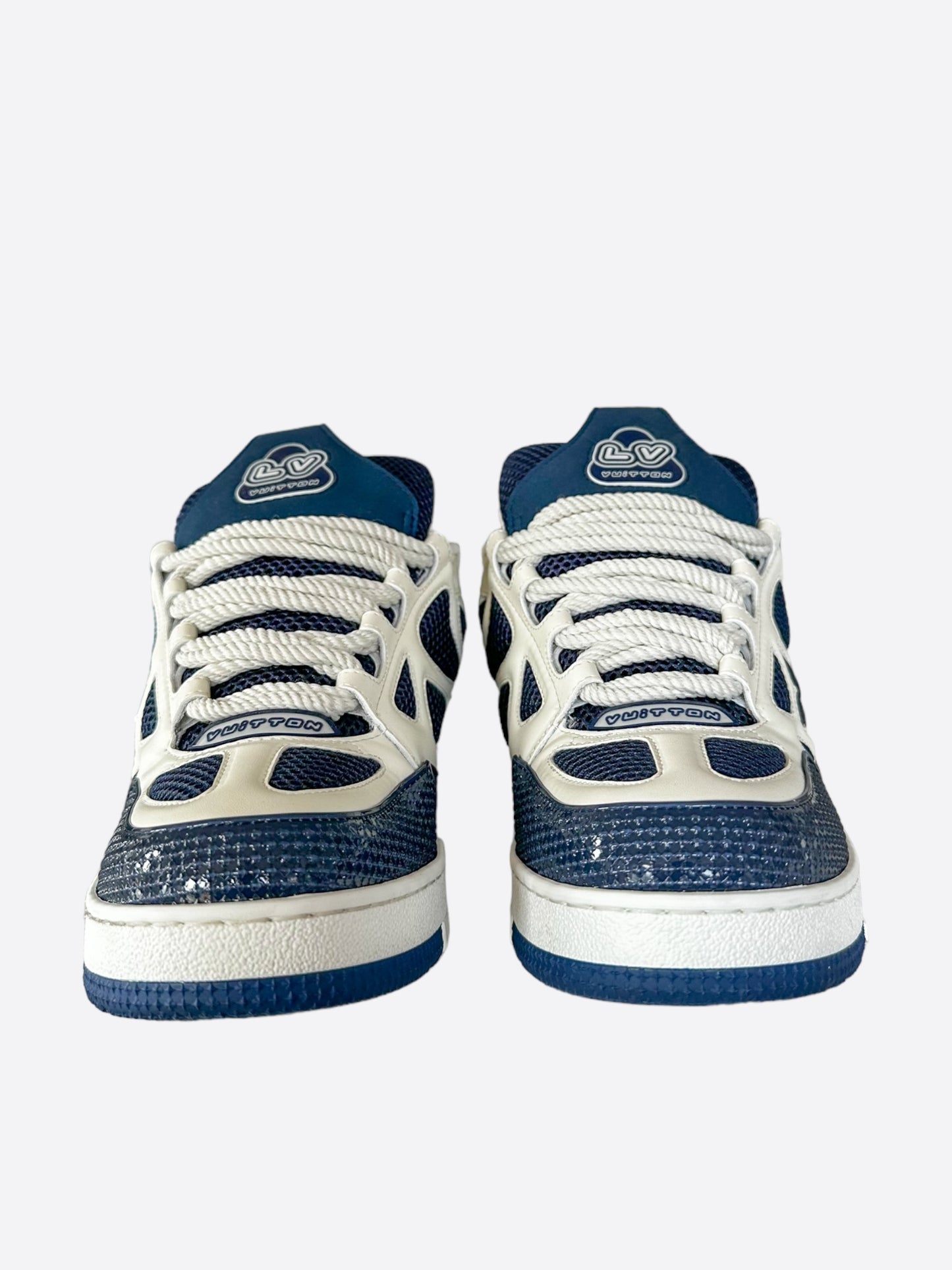 Louis Vuitton Navy & White Skate Trainers