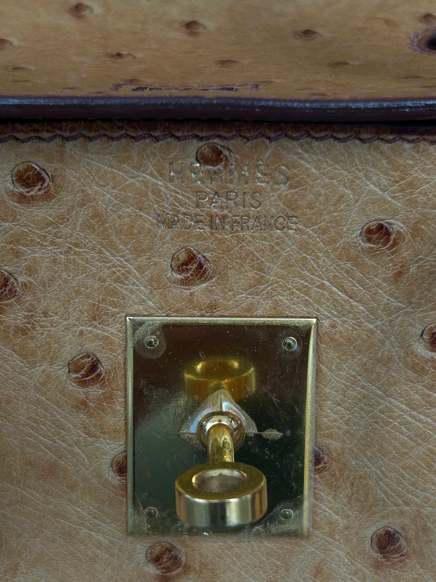 Hermes Gold Ostrich Birkin 30