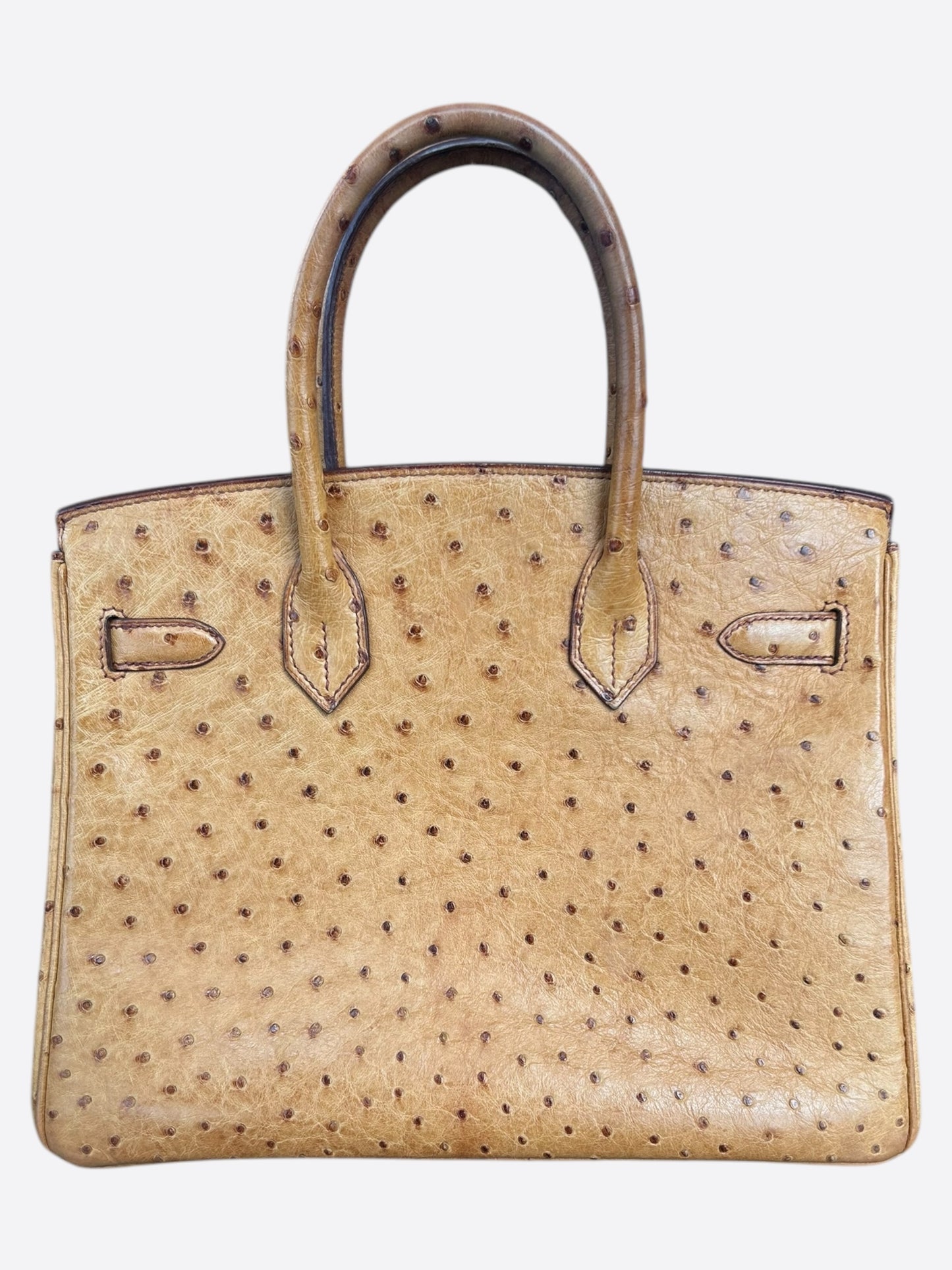Hermes Gold Ostrich Birkin 30