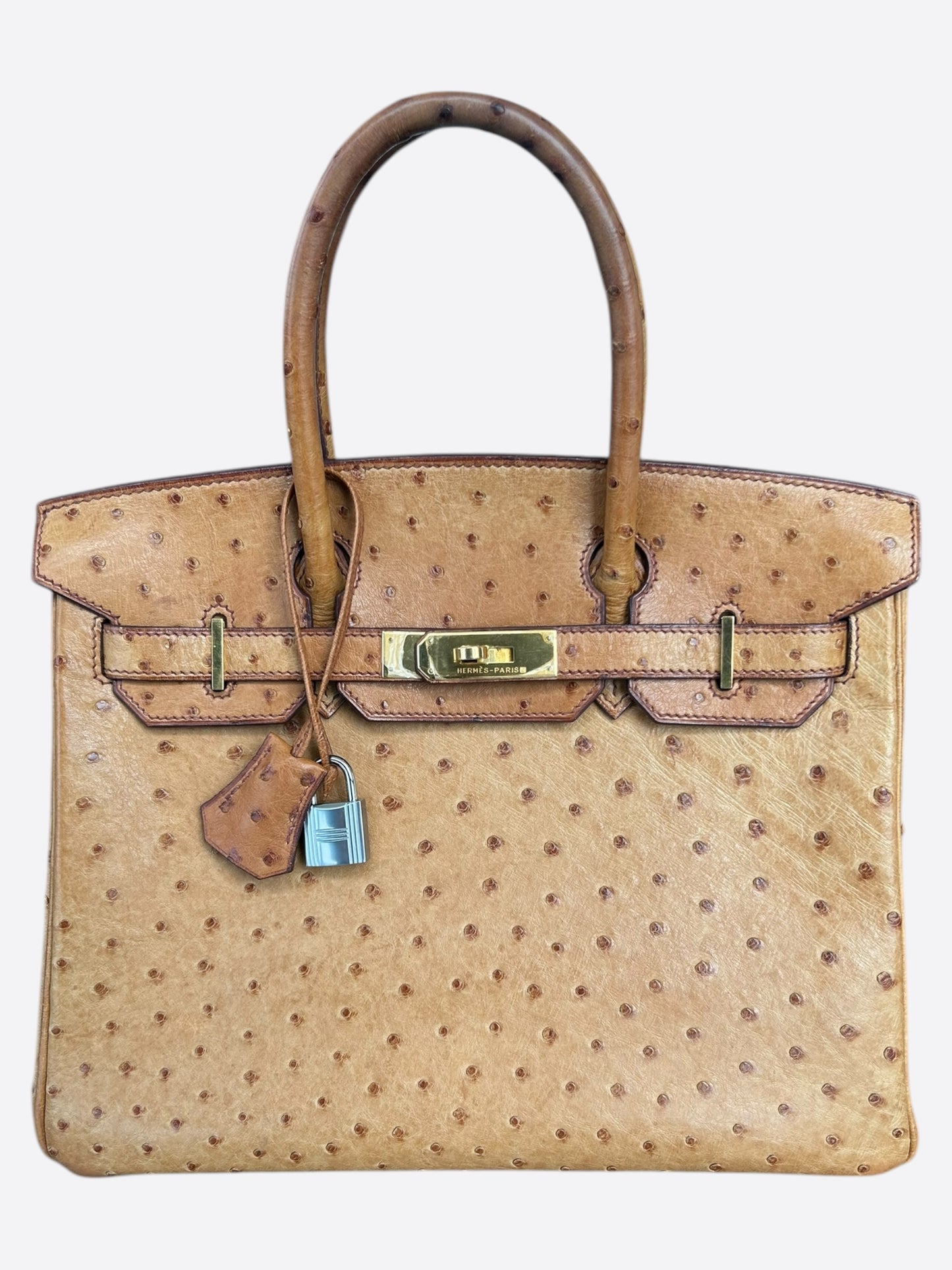 Hermes Gold Ostrich Birkin 30