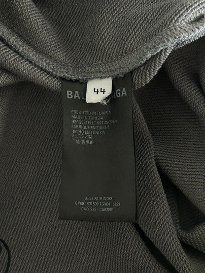 Balenciaga Grey & Yellow Embroidered Logo Trackpants
