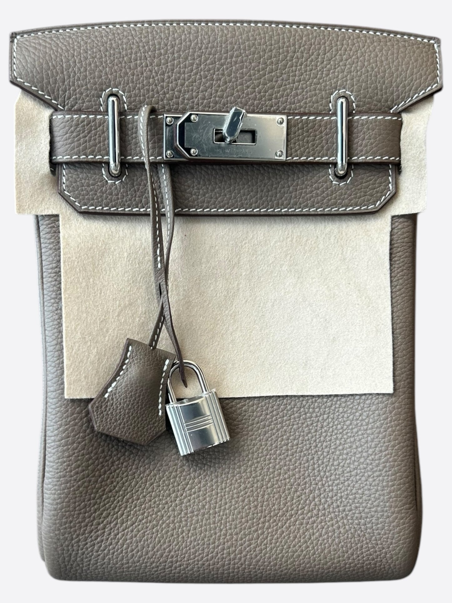 Hermes Etoupe HAC A Dos Crossbody Backpack