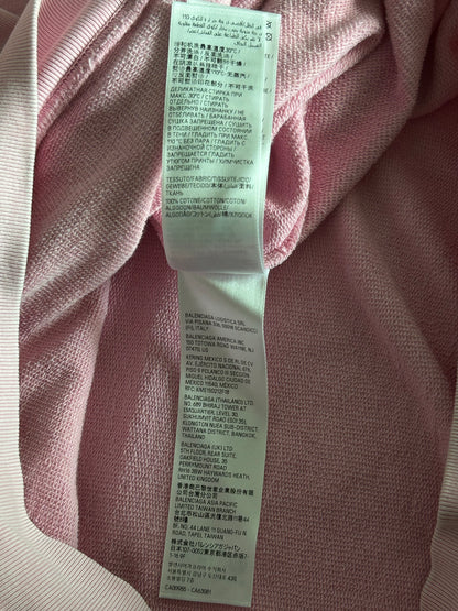 Balenciaga Pink & Black Logo Hoodie