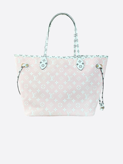 Louis Vuitton Red & White Monogram Neverfull MM
