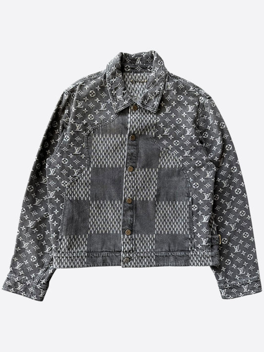 Louis Vuitton Nigo Grey Monogram Denim Jacket