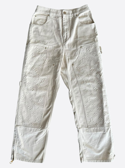 Louis Vuitton Beige Monogram Carpenter Pants
