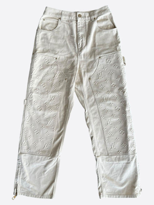 Louis Vuitton Beige Monogram Carpenter Pants