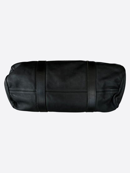 Chrome Hearts Black Leather Duffel Bag