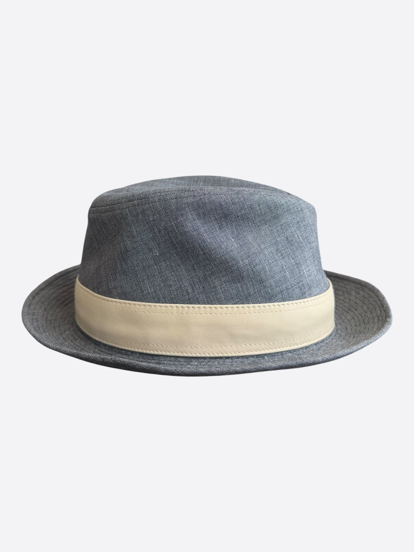 Hermes Grey & Beige Fedora