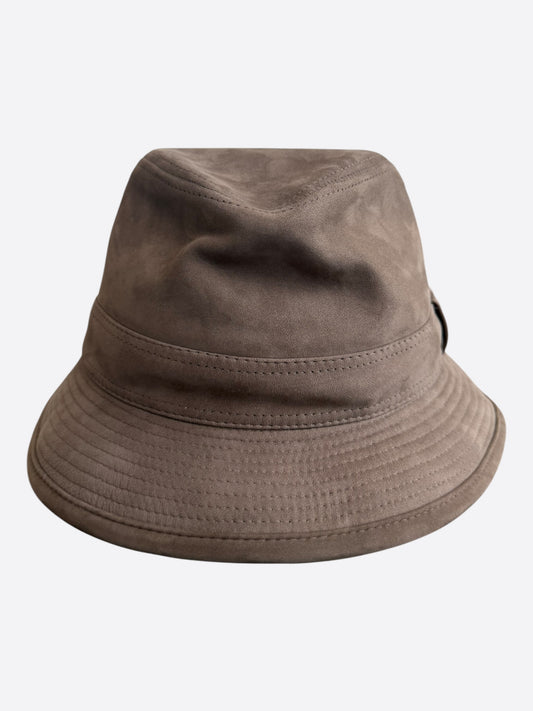 Hermes Brown Suede Fedora