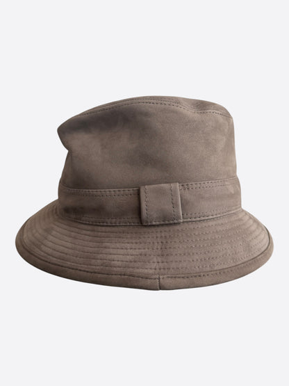 Hermes Brown Suede Fedora