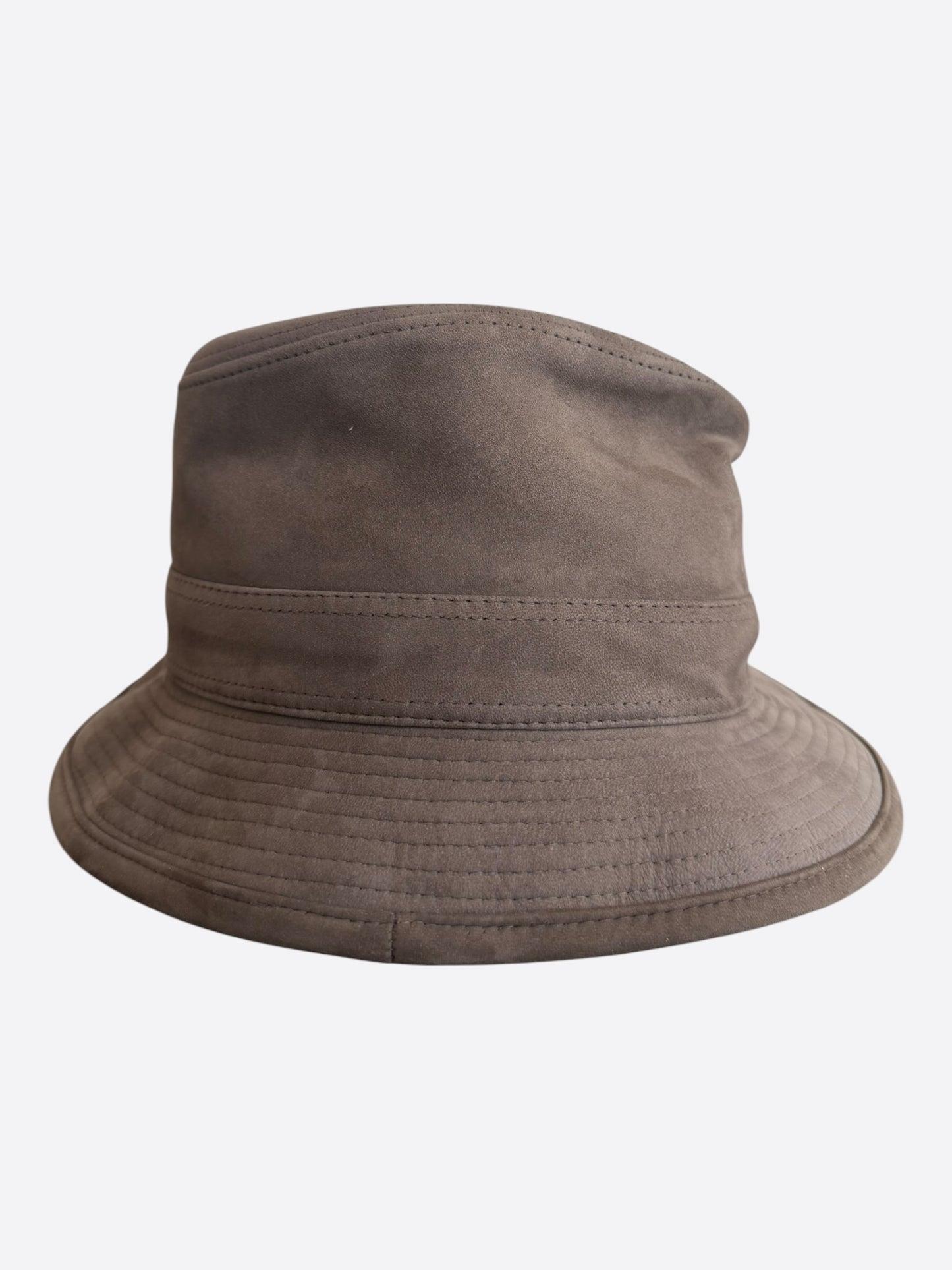 Hermes Brown Suede Fedora