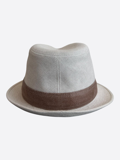 Hermes Beige & Brown Fedora