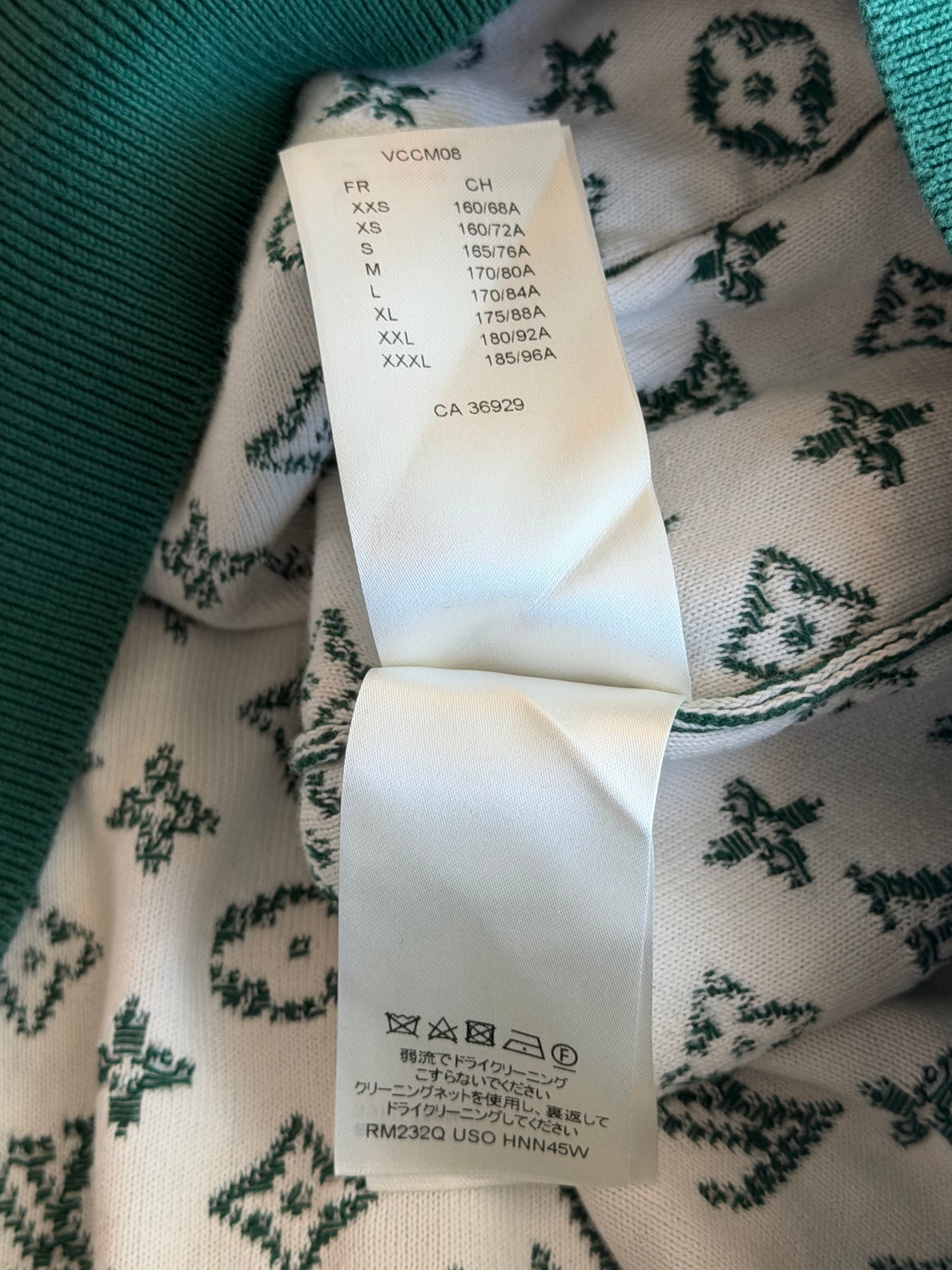 Louis Vuitton Green & White Monogram Gradient Hoodie