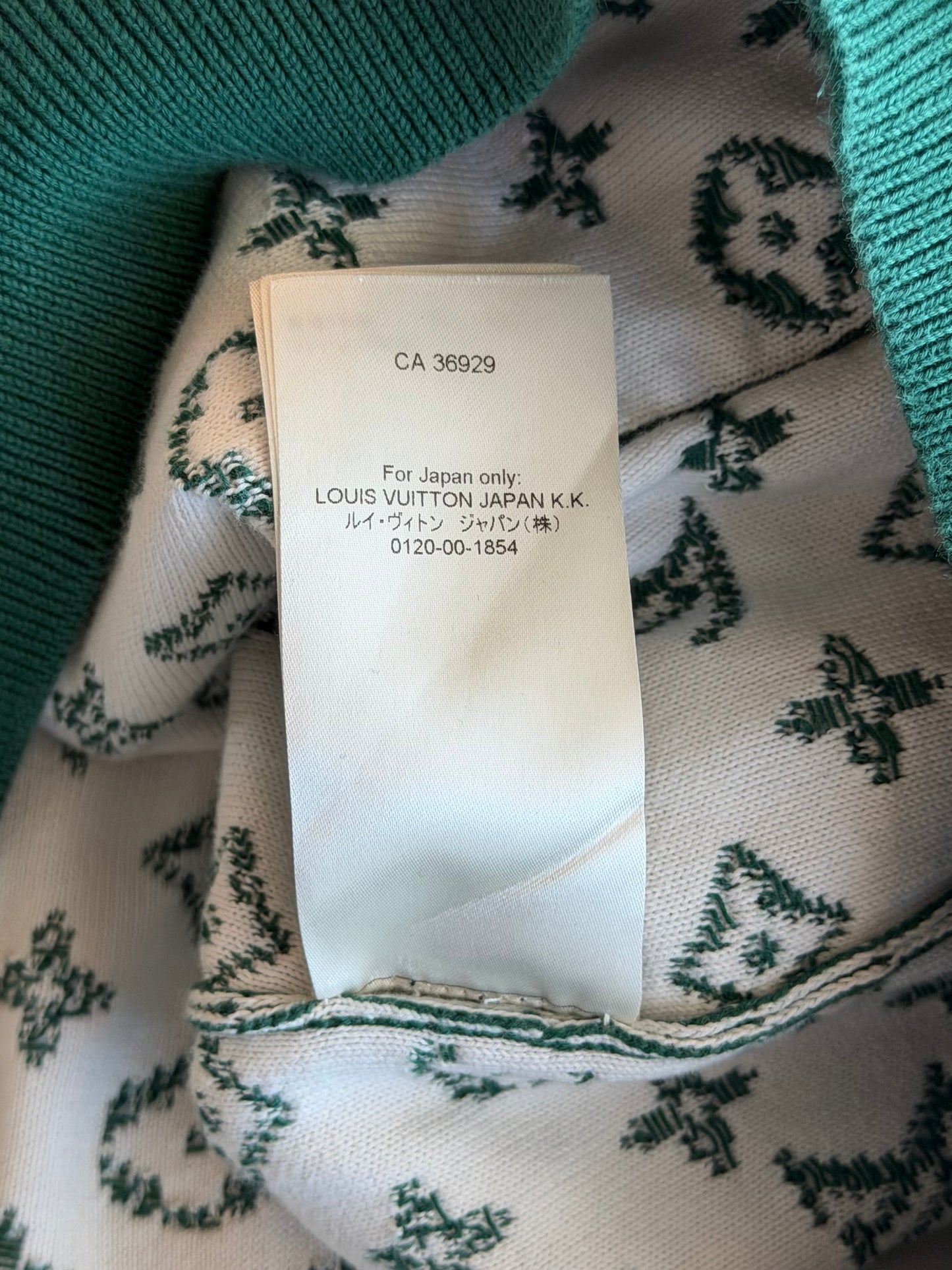 Louis Vuitton Green & White Monogram Gradient Hoodie