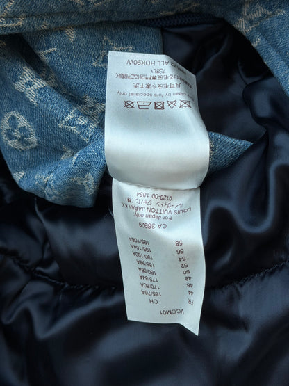 Louis Vuitton Supreme Blue Monogram Denim Parka