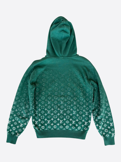 Louis Vuitton Green & White Monogram Gradient Hoodie