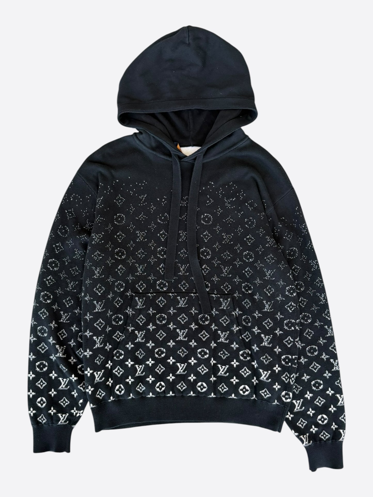 Louis Vuitton Black & White Monogram Gradient Hoodie