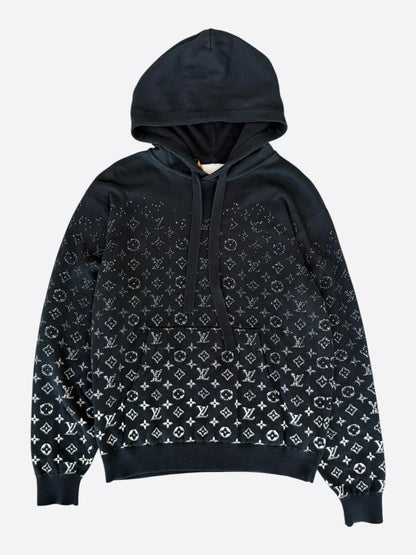 Louis Vuitton Black & White Monogram Gradient Hoodie
