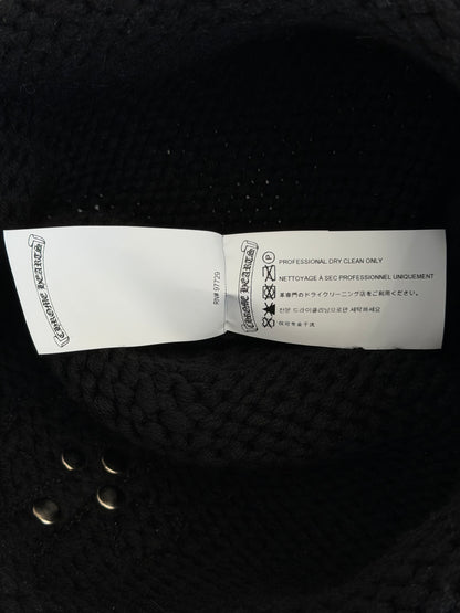 Chrome Hearts Black & Silver Cross Patch Cashmere Beanie