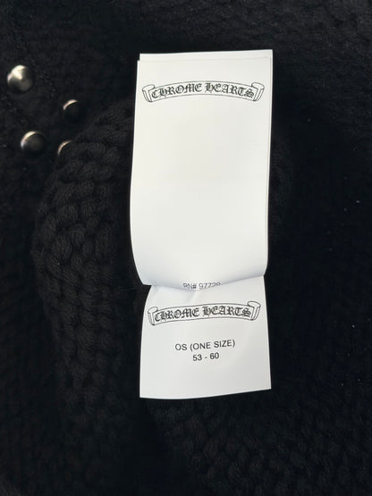 Chrome Hearts Black & Silver Cross Patch Cashmere Beanie
