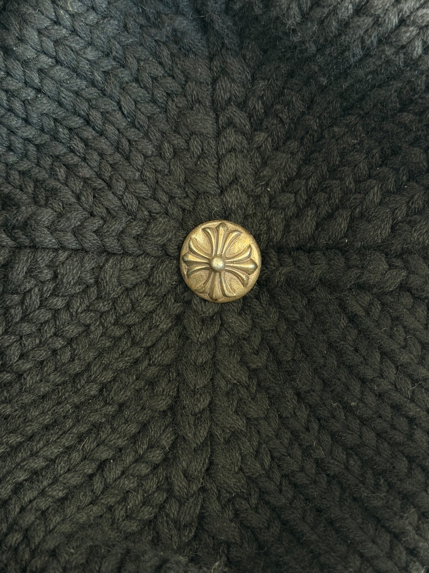 Chrome Hearts Black & Silver Cross Patch Cashmere Beanie