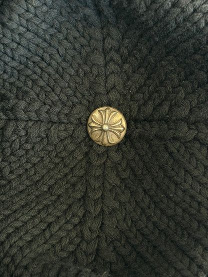 Chrome Hearts Black & Silver Cross Patch Cashmere Beanie