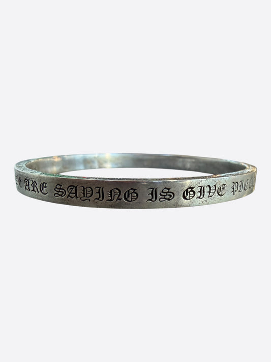 Chrome Hearts Silver Spacer Bangle Bracelet