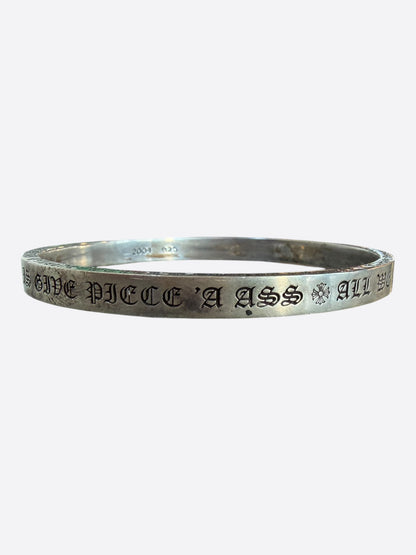 Chrome Hearts Silver Spacer Bangle Bracelet