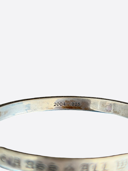 Chrome Hearts Silver Spacer Bangle Bracelet