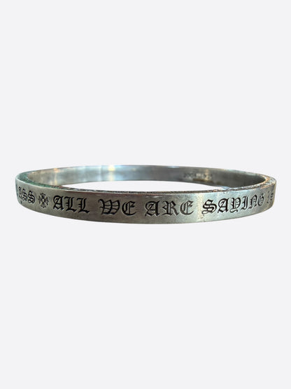 Chrome Hearts Silver Spacer Bangle Bracelet