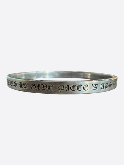Chrome Hearts Silver Spacer Bangle Bracelet