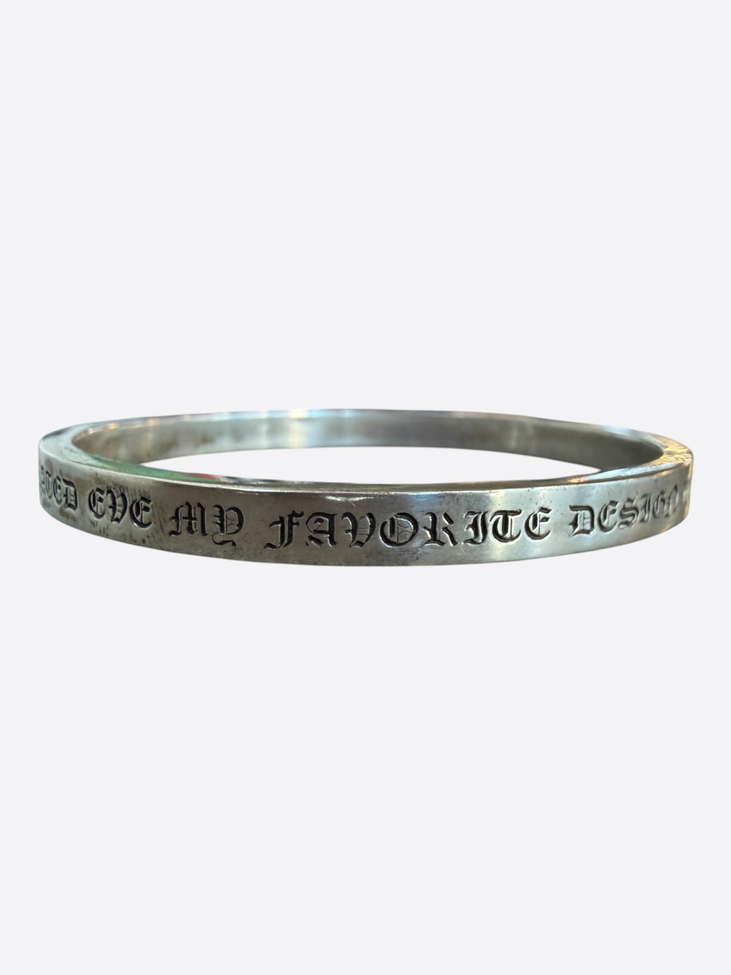 Chrome Hearts Silver Spacer Bangle Bracelet