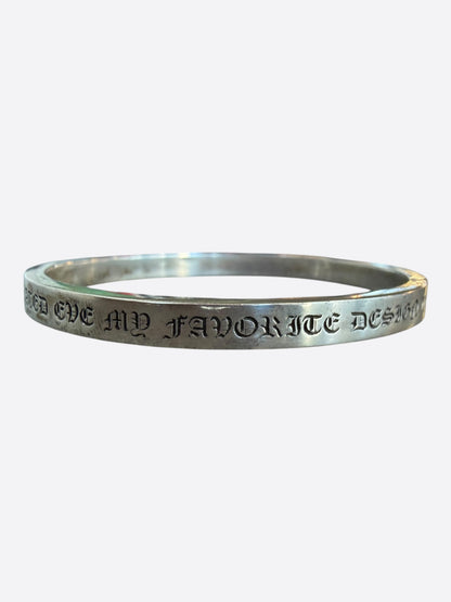 Chrome Hearts Silver Spacer Bangle Bracelet