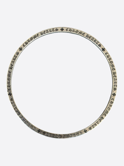 Chrome Hearts Silver Spacer Bangle Bracelet