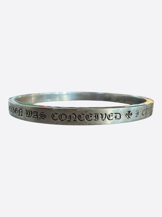 Chrome Hearts Silver Spacer Bangle Bracelet