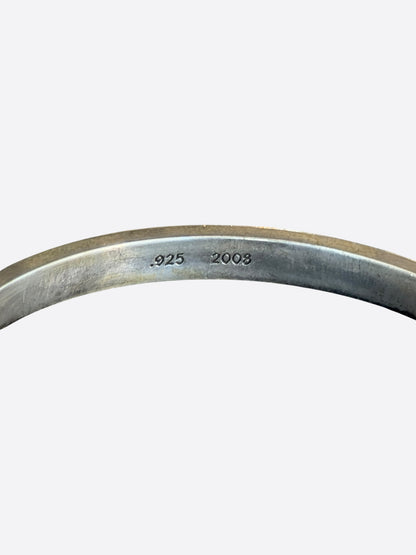 Chrome Hearts Silver Spacer Bangle Bracelet