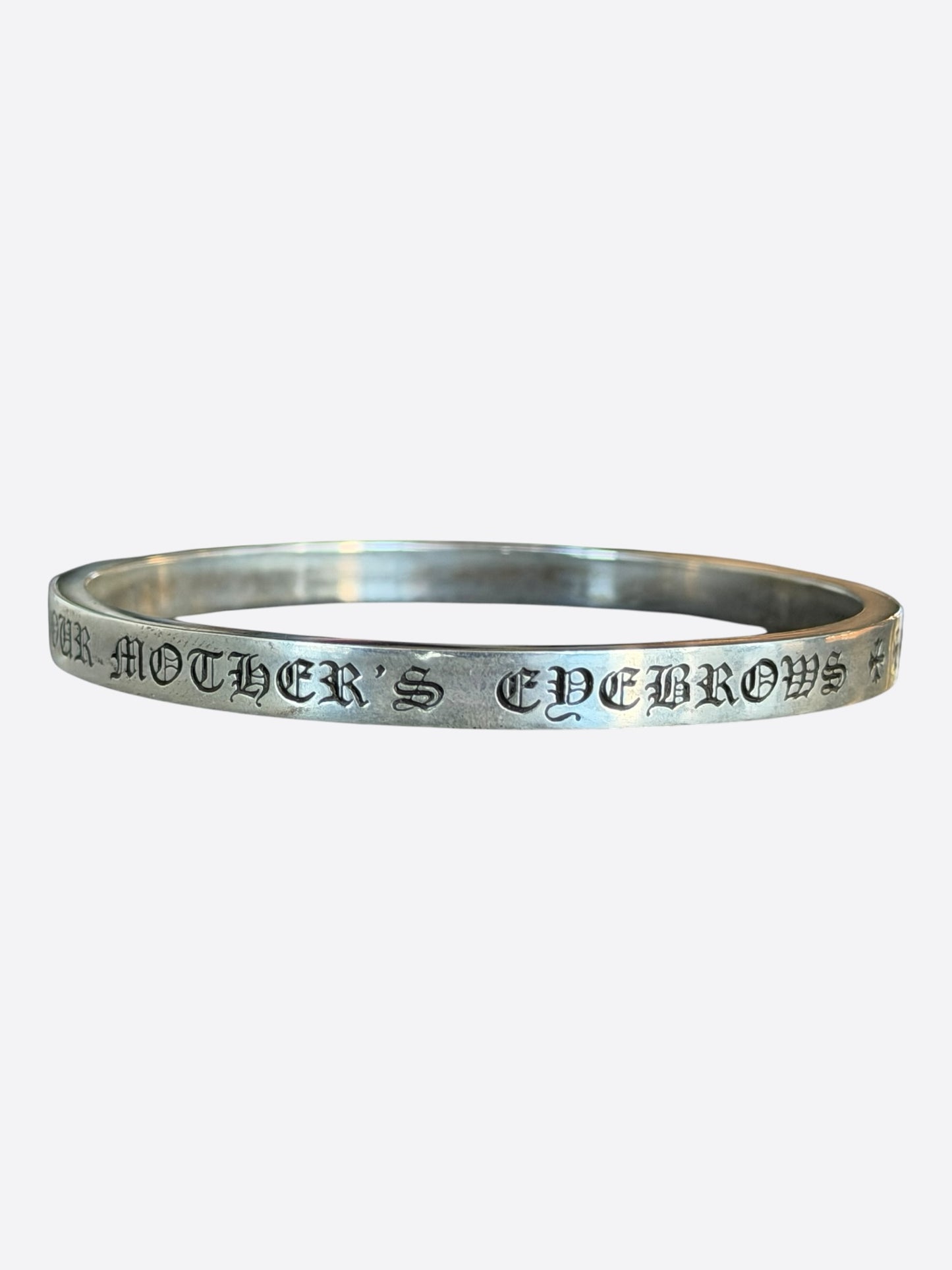 Chrome Hearts Silver Spacer Bangle Bracelet