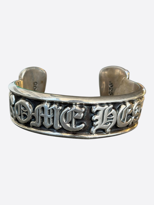 Chrome Hearts Silver Scroll Cuff Bracelet